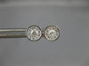 ESTATE .33CT DIAMOND 14KT WHITE GOLD ROUND CLUSTER SOLITAIRE BEZEL STUD EARRINGS