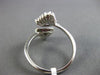 ESTATE WIDE .36CT DIAMOND & AAA RUBY 14KT WHITE GOLD TRIANGLE PAVE FLEXIBLE RING
