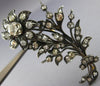 ANTIQUE LARGE 5CT OLD MINE CUT DIAMOND 18KT WHITE GOLD FLOWER PIN BROOCH #20614