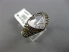 ESTATE 1.26CT WHITE & CHOCOLATE FANCY DIAMOND 18KT WHITE GOLD 3D HEART LOVE RING