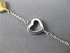 ESTATE LONG TIFFANY & CO. 18K WHITE & YELLOW GOLD FLOATING HEART BRACELET #23095