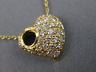 ESTATE .40CT DIAMOND 14KT YELLOW GOLD 3D CLASSIC PUFFED HEART PENDANT #22986