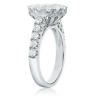 ESTATE 1.61CT ROUND CUT DIAMOND 14KT WHITE GOLD CLASSIC CLUSTER FLOWER LOVE RING