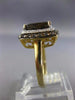 LARGE 3.30CT WHITE & CHOCOLATE FANCY DIAMOND & SMOKY TOPAZ 14K 2 TONE GOLD RING
