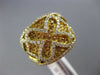 ESTATE WIDE 1.87CT DIAMOND & YELLOW SAPPHIRE 18KT YELLOW GOLD BUTTERFLY FUN RING