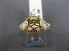 WIDE .6CT DIAMOND 14K YELLOW GOLD FILIGREE HALO HEART SEMI MOUNT ENGAGEMENT RING
