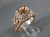 ESTATE LARGE .20CT DIAMOND 14KT ROSE GOLD 3D MILGRAIN SEMI MOUNT ENGAGEMENT RING