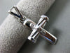 ESTATE 14KT WHITE GOLD 3D HANDCRAFTED MODERN CROSS PENDANT AND CHAIN #24858