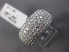 WIDE 1.81CT DIAMOND 18KT WHITE GOLD 3D MICRO PAVE SEMI ETERNIT ANNIVERSARY RING