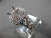ESTATE LARGE .92CT DIAMOND 14KT WHITE & ROSE GOLD 3D SEMI MOUNT ENGAGEMENT RING