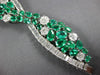 ESTATE EXTRA LARGE 24.58CT DIAMOND & AAA EMERALD 18KT WHITE GOLD TENNIS BRACELET