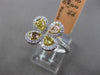 ESTATE 1.52CTW WHITE & PINK & YELLOW DIAMOND 18KT TWO TONE GOLD FLOWER FUN RING