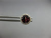 ESTATE 1.76CT DIAMOND & AAA RHODOLITE 14KT WHITE GOLD MARTINI HALO STUD EARRINGS