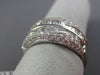 ESTATE WIDE 2.13CT ROUND & BAGUETTE DIAMOND 18KT WHITE GOLD 3D ANNIVERSARY RING