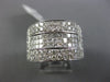 ESTATE LARGE 2.02CT ROUND & PRINCESS DIAMOND 18KT WHITE GOLD 3D ANNIVERSARY RING