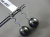 ESTATE 14KT WHITE GOLD AAA TAHITIAN PEARL 3D CLASSIC WAVE HANGING EARRINGS