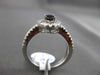 ESTATE 1.27CT DIAMOND & AAA SAPPHIRE 18KT WHITE GOLD OVAL HALO ENGAGEMENT RING
