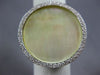 ESTATE LARGE .36CT DIAMOND & MOTHER OF PEARL 14KT WHITE GOLD CIRCLE OF LIFE RING