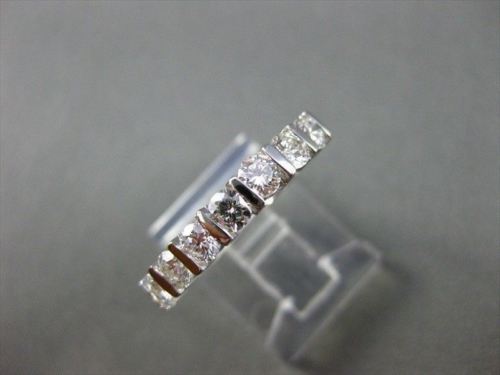 ESTATE .70CT DIAMOND 14KT WHITE GOLD 7 STONE CHANNEL SET ANNIVERSARY RING #14259