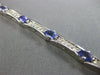 ESTATE 4.29CT DIAMOND & AAA TANZANITE 14KT WHITE GOLD 3D BAMBOO TENNIS BRACELET