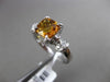 ESTATE 1.52CTW DIAMOND & AAA CITRINE 14KT WHITE GOLD 3D CUSHION ENGAGEMENT RING