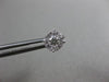 ESTATE .64CT DIAMOND 18K WHITE GOLD 3D SOLITAIRE HALO CLUSTER STUD EARRINGS F/G