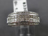 ESTATE WIDE 1.34CT DIAMOND 14KT WHITE GOLD 3D MULTI ROW ANNIVERSARY RING #23472