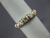 ESTATE .80CT DIAMOND 14KT YELLOW GOLD 3D 5 STONE CHANNEL ANNIVERSARY RING #17285