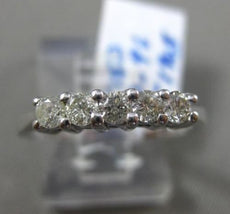 ESTATE .45CT DIAMOND 14KT WHITE GOLD 5 STONE CLASSIC WEDDING ANNIVERSARY RING