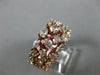 ESTATE WIDE 3.77CT PINK DIAMOND 18K ROSE GOLD MULTI ROW WEDDING ANNIVERSARY RING