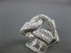 ESTATE EXTRA LARGE 2.92CT ROUND CUT DIAMOND 14KT WHITE GOLD WOVEN INFINITY RING