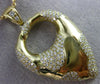 ESTATE .71CT DIAMOND 18KT YELLOW GOLD PAVE TEAR DROP PEAR SHAPE FLOATING PENDANT