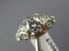 ANTIQUE WIDE .60CT DIAMOND 14K WHITE GOLD CLASSIC SOLITAIRE FILIGREE RING #23433