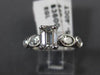 ESTATE 2.24CT EMERALD CUT DIAMOND 18KT WHITE GOLD CLASSIC ENGAGEMENT RING #21171