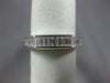 ESTATE .88CT BAGUETTE DIAMOND PLATINUM CONCAVE CHANNEL ANNIVERSARY RING #17312