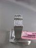 ESTATE WIDE .90CT DIAMOND 18KT WHITE GOLD 3D 5 ROW FLAT WEDDING ANNIVERSARY RING