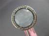 ESTATE LARGE 4.52CT DIAMOND & AAA BLUE QUARTZ 14KT WHITE GOLD OPEN FILIGREE RING