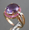 ANTIQUE WIDE 4.14CT DIAMOND & AAA EXTRA FACET MULTI GEMSTONE 14KT ROSE GOLD RING
