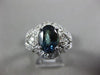 ESTATE LARGE 2.92CT DIAMOND & AAA ALEXANDRITE 14KT WHITE GOLD 3D ENGAGEMENT RING