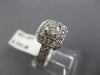 ESTATE WIDE .90CT ROUND DIAMOND 14KT WHITE GOLD 3D HALO OCTAGON ENGAGEMENT RING