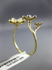 ESTATE .12CT DIAMOND 14KT YELLOW GOLD 3D CLASSIC MULTI FLOWER MILGRAIN FUN RING