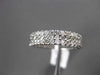 ESTATE 2.07CT ROUND DIAMOND 14KT WHITE GOLD ROUND THREE ROW ETERNITY FUN RING