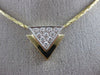 ESTATE .40CT DIAMOND 14KT TWO TONE GOLD CLASSIC DOUBLE TRIANGLE NECKLACE #25658