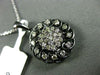 ESTATE .63CT FANCY DIAMOND 18KT BLACK GOLD 3D ETOILE FLOWER FLOATING PENDANT