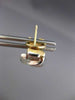 ESTATE 1.16CT DIAMOND 14K TWO TONE GOLD CLASSIC PRINCESS CLIP ON EARRINGS #18198