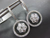 ESTATE LARGE 1.90CT DIAMOND 14K WHITE GOLD CIRCLE OF LIFE HUGGIE HANGING EARRING