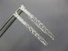 ESTATE LARGE 2.45CT DIAMOND 14KT WHITE GOLD INSIDE OUT HOOP LOVE EARRINGS #25977