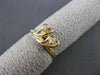 ESTATE .04CT DIAMOND 14KT YELLOW GOLD DOUBLE SOLITAIRE HEART LOVE RING #24514