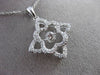 ESTATE .50CT DIAMOND 14KT WHITE GOLD SOLITAIRE FILIGREE FLOATING 3D PENDANT