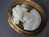 ANTIQUE LARGE 14KT ROSE GOLD CLASSIC SHELL LADY CAMEO FILIGREE BROOCH PIN #21879